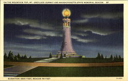 Massachusetts State Memorial Beacon North Adams, MA Postcard Postcard