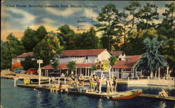 Club House, Beautiful Lakeside Park Macon, GA Postcard Postcard