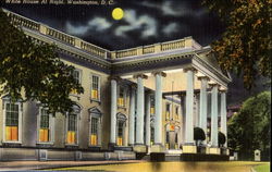 White House At Night Washington, DC Washington DC Postcard Postcard