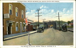 International Bridge Between The United States And Canada Postcard