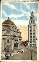 Junction Of Genesee, Huron and Washington Sts. Buffalo, NY Postcard Postcard