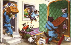 Moving Day - Cats Postcard