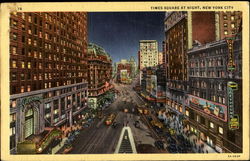 Times Square At Night Postcard