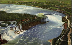 Aerial View Of Niagara Falls Postcard