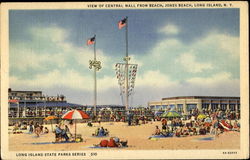 View Of Central Mall From Beach Postcard