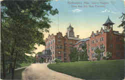 Drive-way and Main Entrance, Insane Hospital Postcard