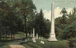 William B. Washburn Monument, Green River Cemetery Postcard