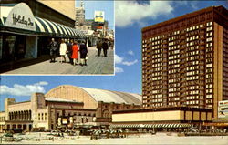 Convention Hall And New Holiday Inn Postcard