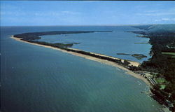 Aerial View Of Presque Isle Peninsula Erie, PA Postcard Postcard