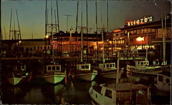 Fisherman's Wharf At Night Postcard