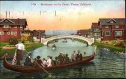 Residences On The Canal Venice, CA Postcard Postcard