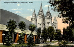 Temple Grounds Salt Lake City, UT Postcard Postcard