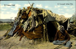 A Cocopah Indian Hut El Centro, CA Postcard Postcard