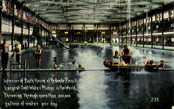 Interior Of Bath House At Redondo Beach Postcard