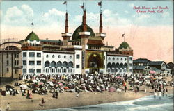 Bath House And Beach Ocean Park Postcard