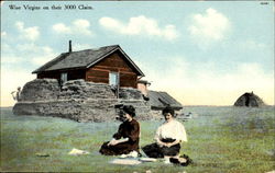 Wise Virgins On Their 3000 Claim Cowboy Western Postcard Postcard