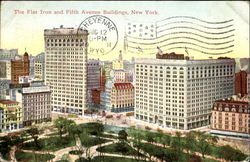 The Flat Iron And Fifth Avenue Buildings New York, NY Postcard Postcard