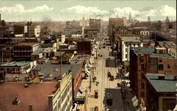 Looking Up 17Th Street From Union Station Denver, CO Postcard Postcard