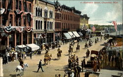 Sixteenth Street Cheyenne, WY Postcard Postcard