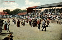 Indian War Dance Cowboy Western Postcard Postcard