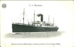 S. S. Manchuria Postcard