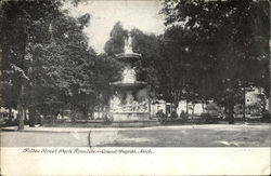 Fulton Street Park Fountain Postcard