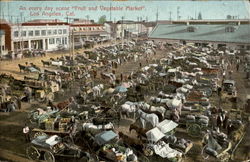 An Every Day Scene Fruit And Vegetable Market Postcard