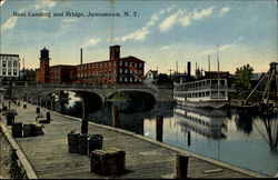 Boat Landing And Bridge Postcard