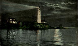 Boston Light House Postcard