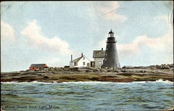 Mount Desert Rock Light Frenchboro, ME Postcard Postcard