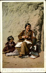 Elle Of Ganado Maker Of The President's Blanket Native Americana Postcard Postcard