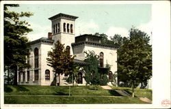 College Library, Amherst College Massachusetts Postcard Postcard