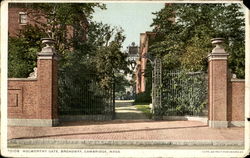 Holworthy Gate, Broadway Cambridge, MA Postcard Postcard