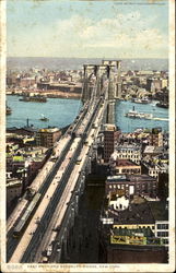 East River And Brooklyn Bridge New York, NY Postcard Postcard