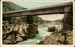 Tucker Toll Bridge Bellows Falls, VT Postcard Postcard