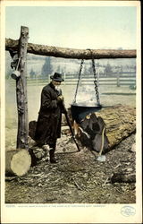 Making Maple Sugar In The Good Old Fashioned Way Vermont Postcard Postcard