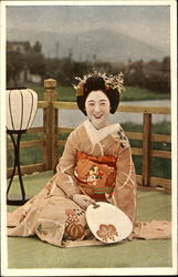 Japanese Geisha Asian Postcard Postcard