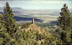 Panoramic View Of Will Rogers Shrine On Cheyenne Mountain Colorado Springs, CO Postcard Postcard