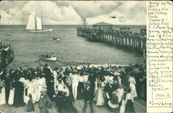 Fishing Pier And Fishing Yacht Postcard