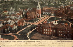 Looking East From Fairview Avenue Naugatuck, CT Postcard Postcard