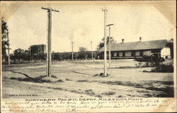 Northern Pacific Depot Miles City, MT Postcard Postcard