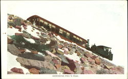 Ascending Pike's Peak Postcard