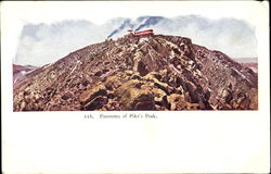 Panorama Of Pike's Peak Postcard