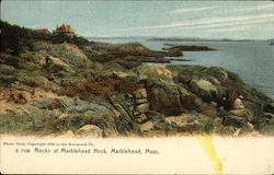 Rocks At Marblehead Neck Massachusetts Postcard Postcard