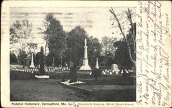 Federal Cemetary Springfield, MO Postcard Postcard