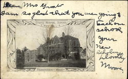 State Normal School May Hall Framingham, MA Postcard Postcard