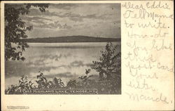 Highland Lake, Venoge New York Postcard Postcard