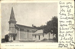 M. E. Church Amber, NY Postcard Postcard