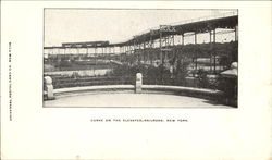 Curve On The Elevated Railroad Postcard