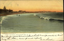 Surf Scene Narragansett Pier, RI Postcard Postcard